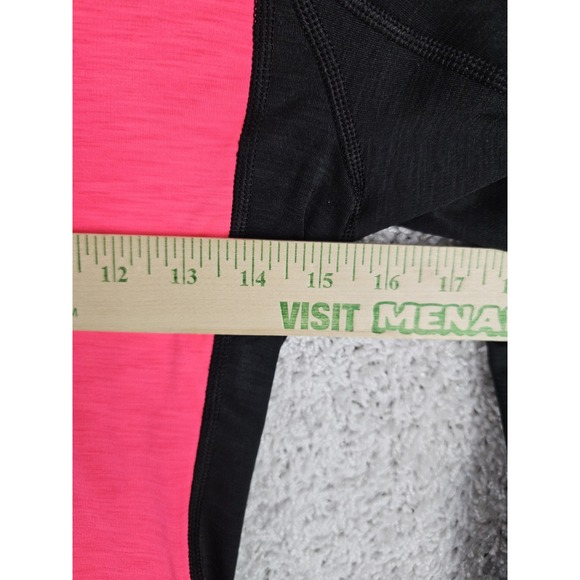 Under Armour Coldgear 1/4 Zip Jacket Womens Small Fitted Pink & Black Thumbholes - Picture 6 of 13